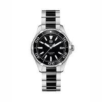 tag heuer ladies aquaracer 35mm black ceramic and diamond watch