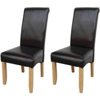 tcs stanton oak dining chair black faux leather pair