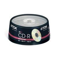 TDK 52x CD-R 700MB 25 Pack Spindle