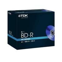 tdk blu ray bd r recordable 4x 25gb 135min jewel case 5pack t78008