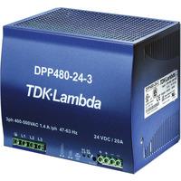 tdk lambda dpp480 24 3 din rail power supply 480w 24v 3 phase