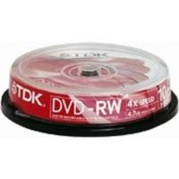 TDK DVD-RW 4, 7GB 120min 4x 10pk Spindle