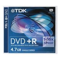 TDK DVD+R 4, 7GB 120min 16x 5pk Jewel Case