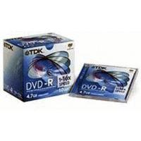 tdk dvdr 4 7gb 120min 16x 10pk jewel case