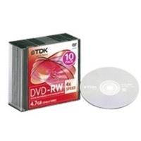 TDK DVD+RW 4, 7GB 120min 4x 10pk Slim Case