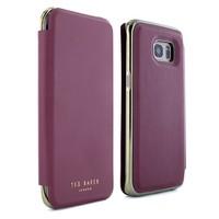 Ted Baker AW16 SHANNON Folio Case for Samsung Galaxy S7 Edge - Oxblood / Gold