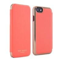 Ted Baker SS16 SHANNON Mirror Folio Case for iPhone 7 - Coral/Rose Gold