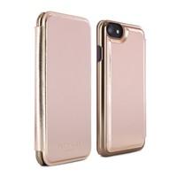 Ted Baker SS16 SHANNON Mirror Folio Case for iPhone 7 - Rose Gold/Rose Gold
