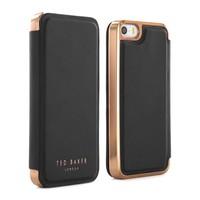 Ted Baker SS16 SHAEN Mirror Folio Case for iPhone 5 / 5S - Black/Rose Gold