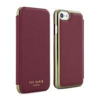 ted baker aw16 shannon folio case for iphone 7 oxblood gold
