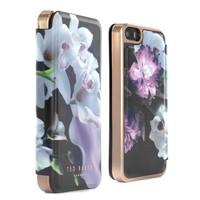 Ted Baker SS16 MARIEL Mirror Folio Case for iPhone 5 / 5S / SE - Ethereal Posie (Black)
