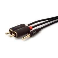 techlink iwires 3m 35mm stereo plug to 2 x rcaphono plugs