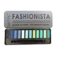 Technic Fashionista Glitter Eyeshadow Palette Blues & Greens