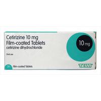 Teva 30 Cetirizine DiHydrochloride Film Coated Tablets 10mg