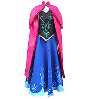 Teenage Girls Cosplay Costume Kids Halloween Blue Princess Dress