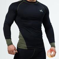 Tee Longsleeve Compression Black Army Green Medium