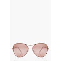 Textured Gold Bar Aviator Sunglasses - gold