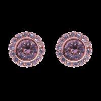 Ted Baker Rose Gold Coloured Sully Rose Swarovski Crystal Cupchain Stud Earrings