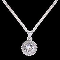 Ted Baker Silver Colour Sela Clear Swarovski Crystal Chain Pendant Necklace