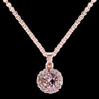 Ted Baker Rose Coloured Sela Pink Swarovski Crystal Chain Pendant