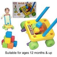 Teach Time Brick Truck With Plastic Bricks And A Pull Along Cart