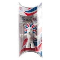 Team Gb White Lion 6cm Keyring