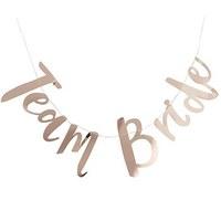 Team Bride Hen Party Rose Gold Bunting