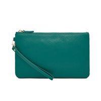 TEAL BLUE PHONE CHARGING LEATHER MIGHTY PURSE