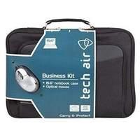 Techair 15.6 Inch Black Bag And Silver / Black Optical Mouse
