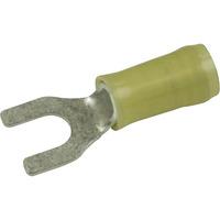 TE 32510 PIDG Terminal Spade Flanged M4 Stud Tin 12-10AWG Yellow