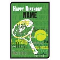 tennis birthday personalised birthday card