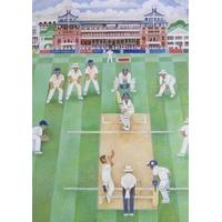 test cricket by alfred daniels art card