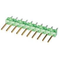 te connectivity 825433 8 ampmodu ii pin header gold 1 x 8p green