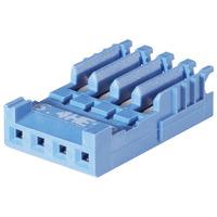 TE 281786-4 HE14 IDC Cable Socket 180 Degree 1 x 4P 28-26AWG Blue