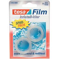 tesafilm 57766 crystal clear adhesive tape 15mm x 10m pack of 2