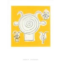 Tete de faune en grisaille avec ...