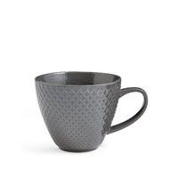 Textured Diamond Charcoal Mug