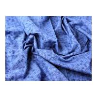 Textures Pattern Print Cotton Poplin Dress Fabric Royal Blue