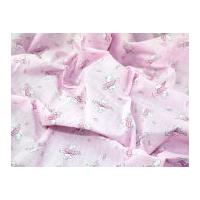 Teddy Bear Print Polycotton Dress Fabric Pink