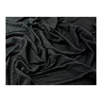 Textured Ruffle Stretch Jersey Knit Dress Fabric Black