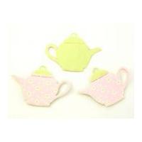 tea cup shape padded felt motifs