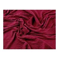 Textured Ruffle Stretch Jersey Knit Dress Fabric Wine