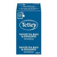 Tetley Tea Bags Tagged in Envelopes High Quality Tea (Pack of 250)