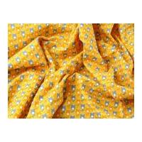 tender tulips retro print cotton poplin dress fabric yellow