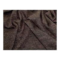 Textured Knitted Stretch Jersey Dress Fabric Chocolate