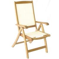 Textilene St Tropez White Recliner Chair