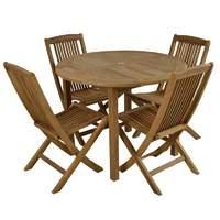 Teak Bistro Set Round Table