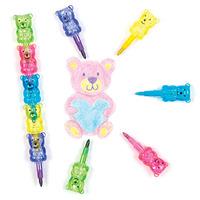 Teddy Bear Pop-a-Crayons (Pack of 5)