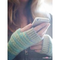 Techie Twosome Wrist Warmers in Ewe So Sporty Merino (407)