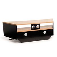 techlink pr130sblo prisma tv stand in black light oak for tv s up to 6